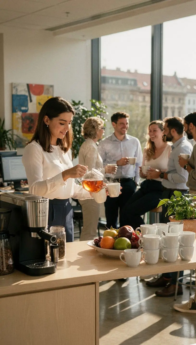 Tropical tea készítése, ahol a passiógyümölcs és a zöld tea keveredik.